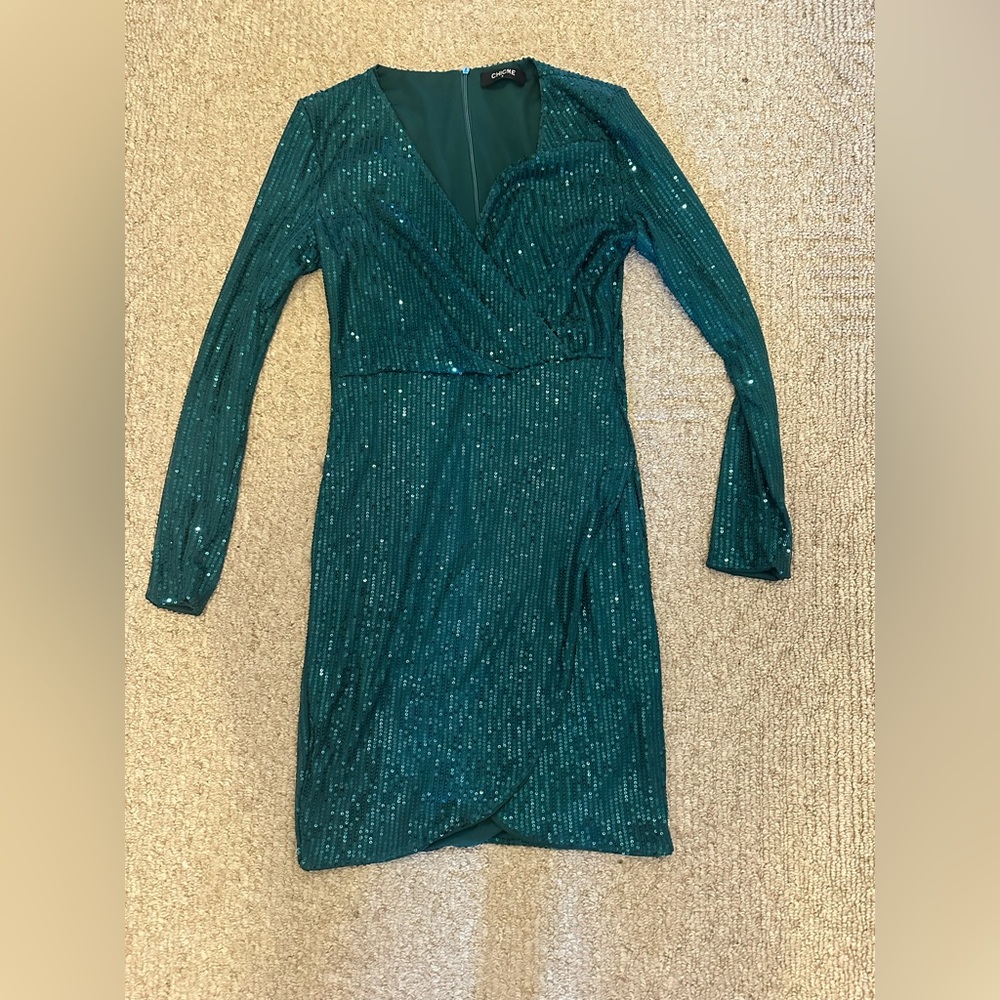 NEW green sparkley party dress